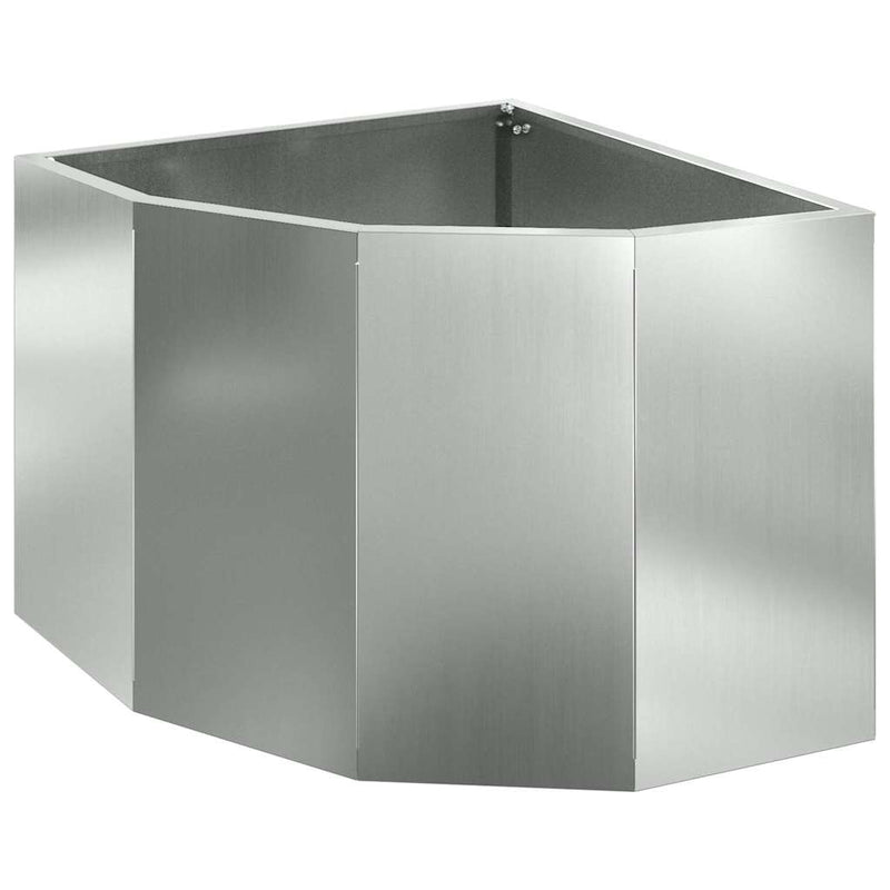 Load image into Gallery viewer, Vidaxl hoek plantbak zilver 45 x 45 x 35 cm gegalvaniseerd staal