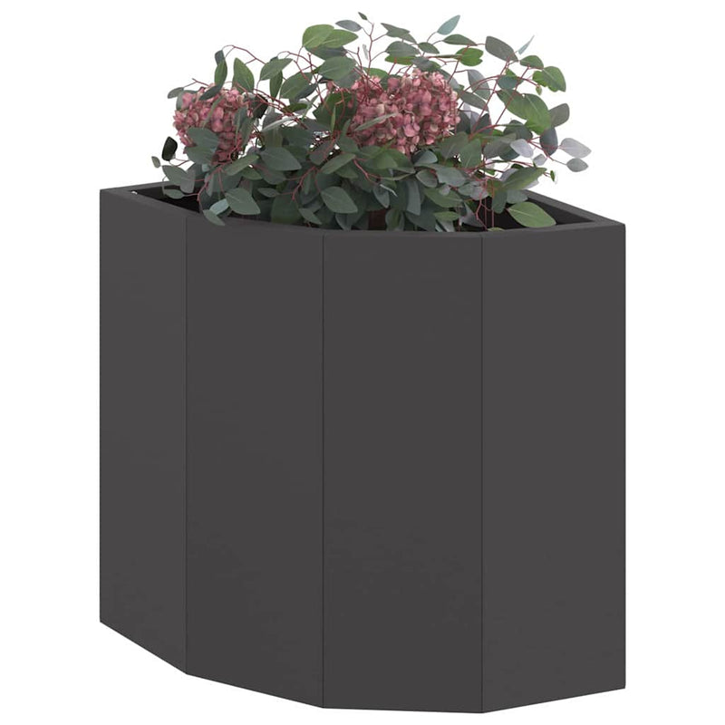 Load image into Gallery viewer, Vidaxl hoek plantbak zwart 30 x 30 x 35 cm staal
