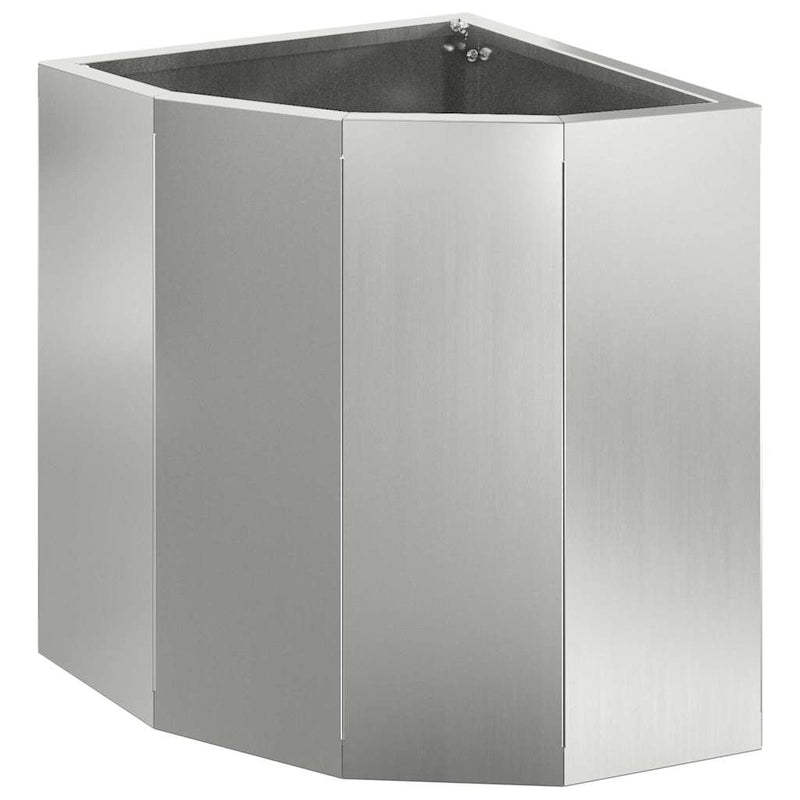 Load image into Gallery viewer, Vidaxl hoek plantbak zilver 30 x 30 x 35 cm gegalvaniseerd staal