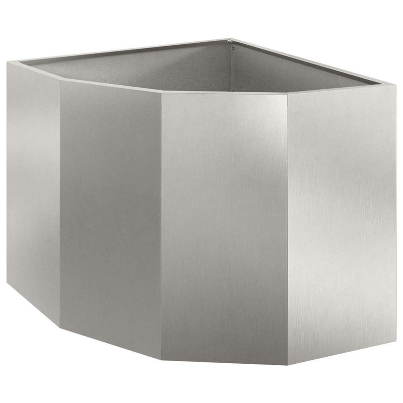 Load image into Gallery viewer, Vidaxl hoek plantbak zilver 60 x 60 x 50 cm roestvrij staal