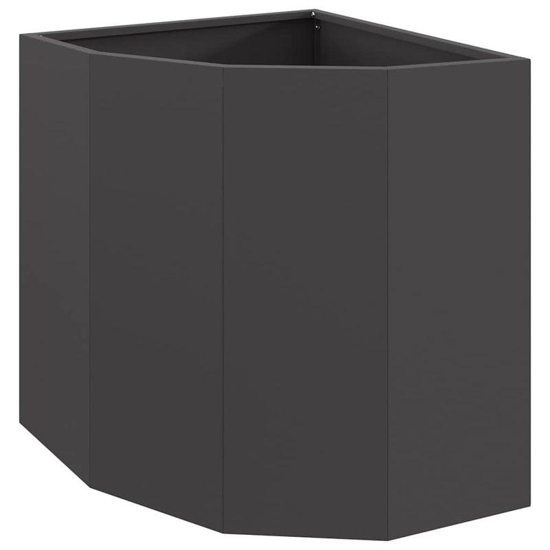 Load image into Gallery viewer, Vidaxl hoek plantbak zwart 45 x 45 x 50 cm staal