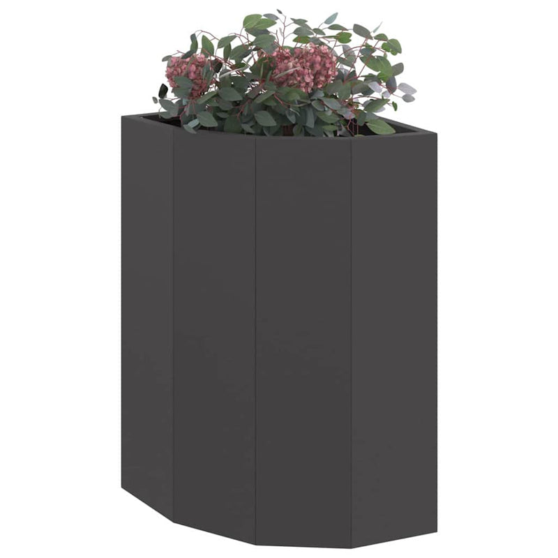 Load image into Gallery viewer, Vidaxl hoek plantbak zwart 30 x 30 x 50 cm staal