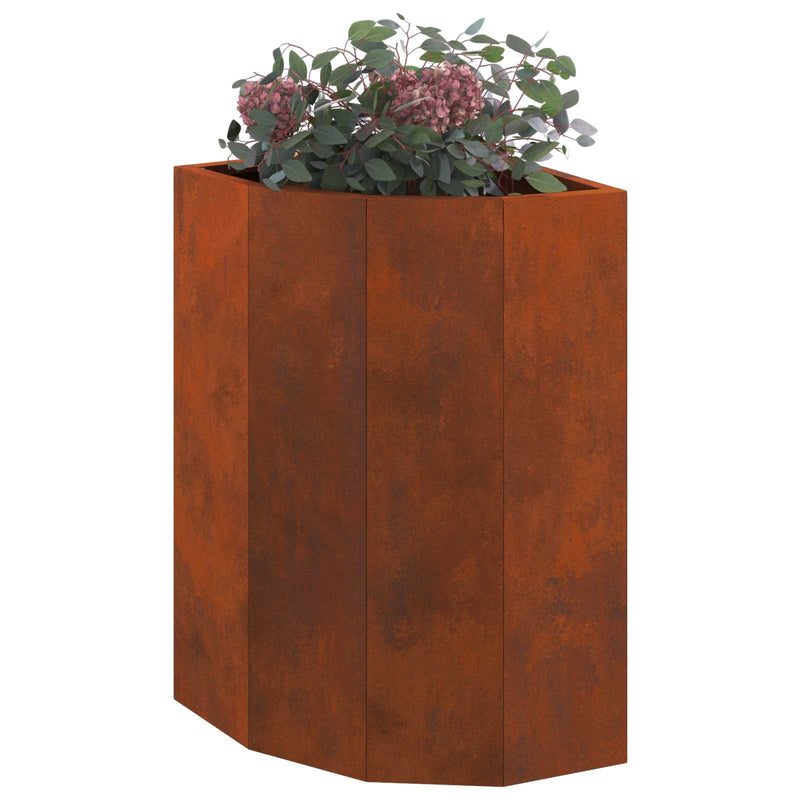 Load image into Gallery viewer, Vidaxl hoek plantbak roestig 30 x 30 x 50 cm cortenstaal