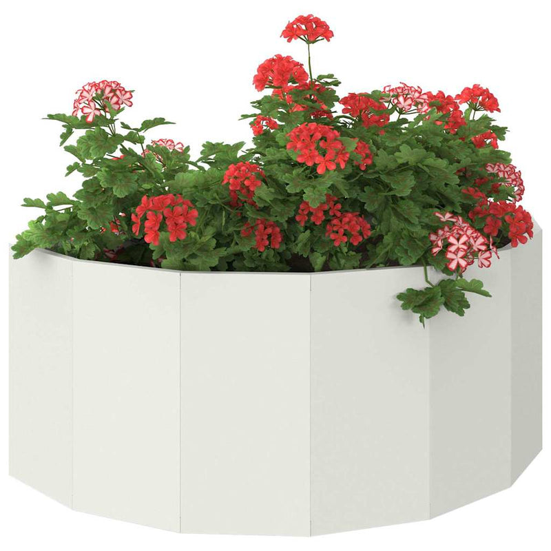 Load image into Gallery viewer, Vidaxl plantenbak wit 90 x 45 x 35 cm staal