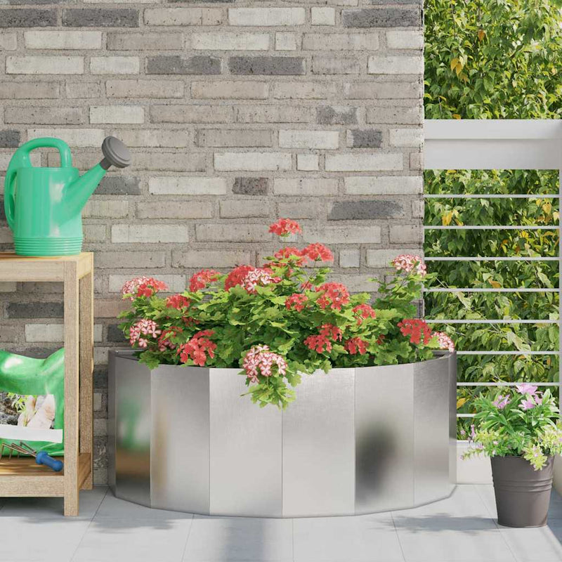 Load image into Gallery viewer, Vidaxl plantenbak zilver 90 x 45 x 35 cm roestvrij staal