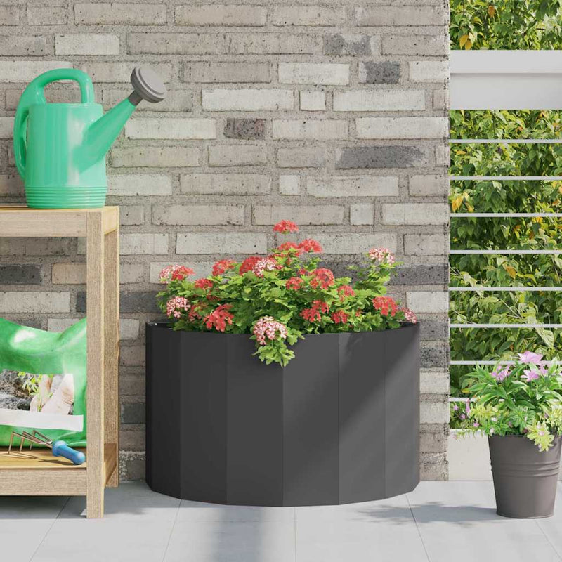 Load image into Gallery viewer, Vidaxl plantenbak zwart 60 x 30 x 35 cm staal