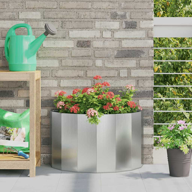 Load image into Gallery viewer, Vidaxl plantenbak zilver 60 x 30 x 35 cm gegalvaniseerd staal