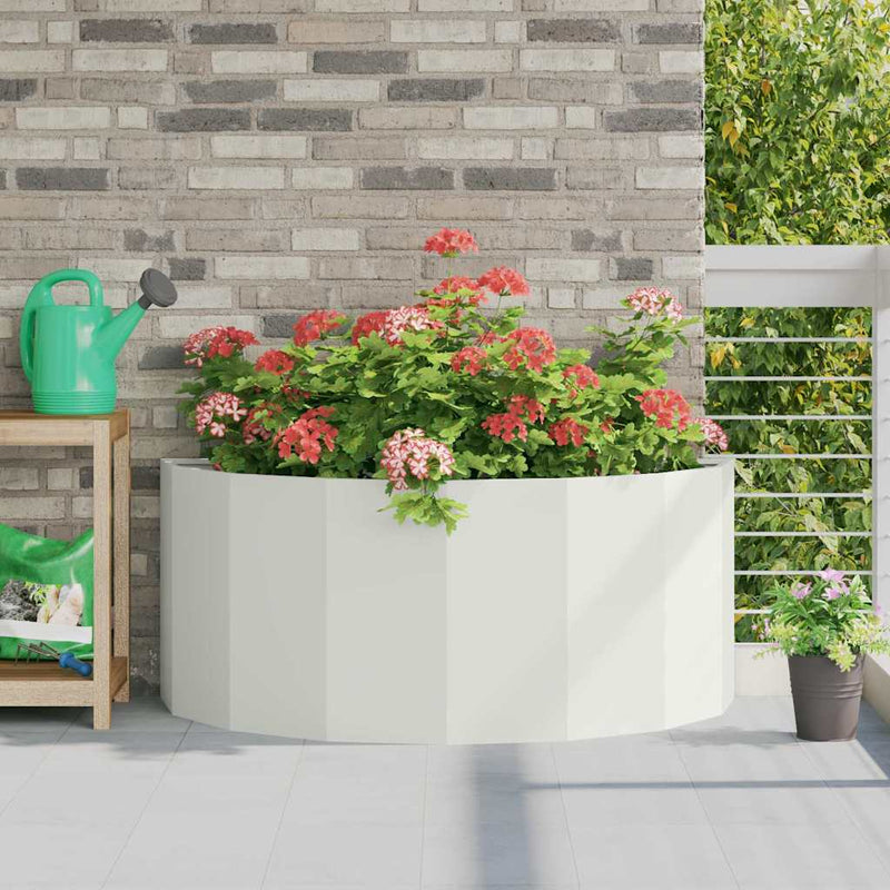 Load image into Gallery viewer, Vidaxl plantenbak wit 120 x 60 x 50 cm staal