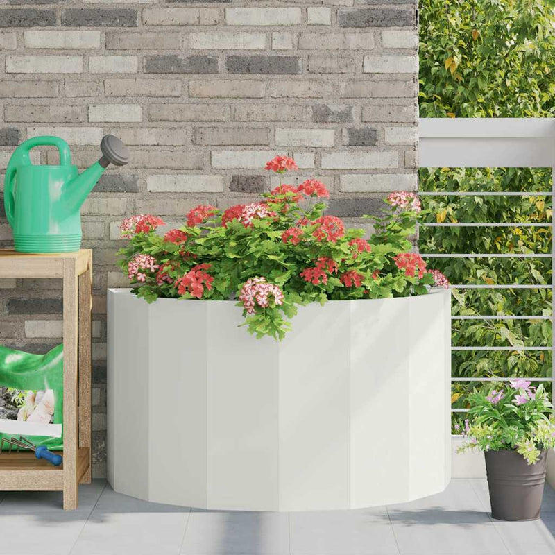 Load image into Gallery viewer, Vidaxl plantenbak wit 90 x 45 x 50 cm staal