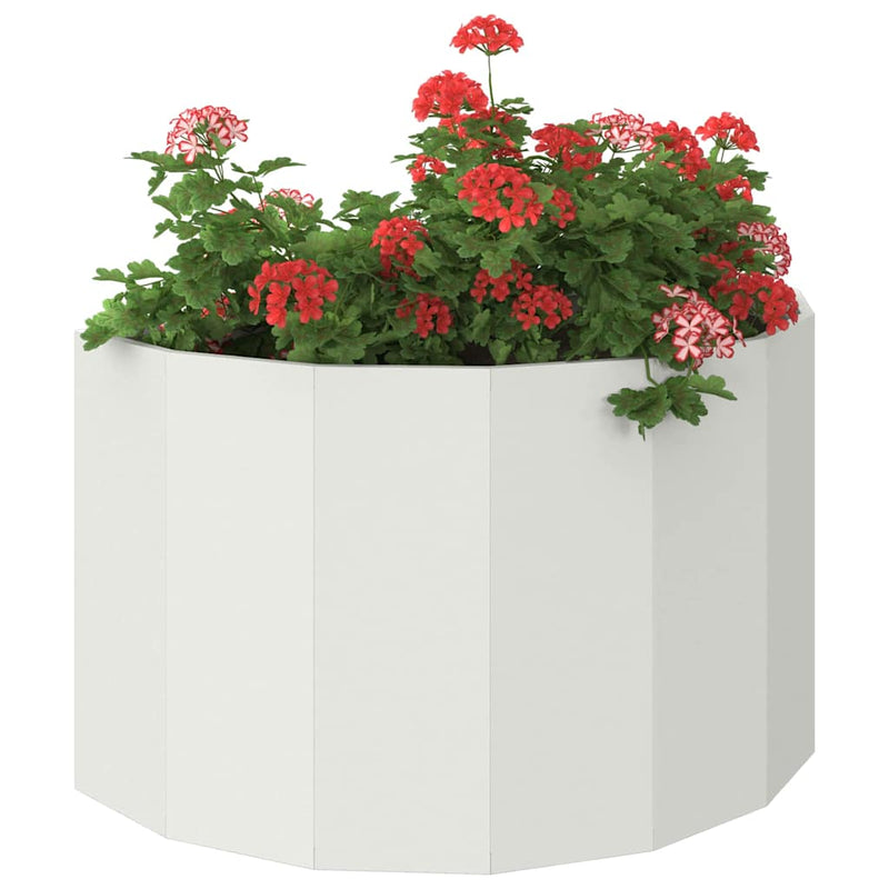 Load image into Gallery viewer, Vidaxl plantenbak wit 90 x 45 x 50 cm staal