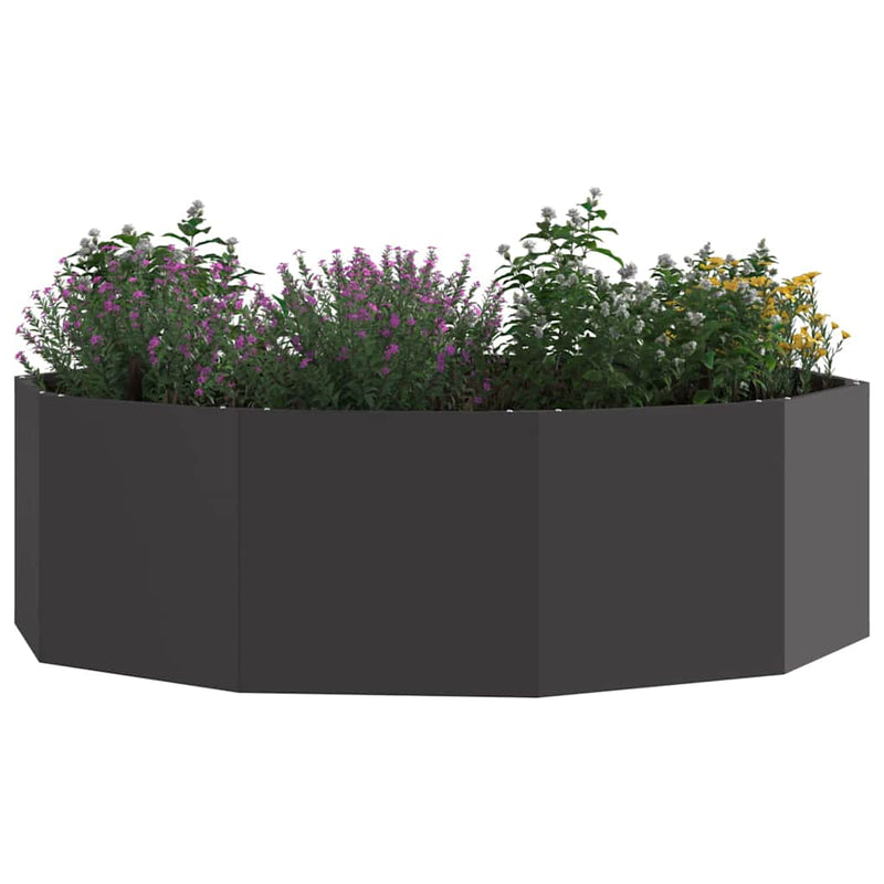 Load image into Gallery viewer, Vidaxl plantenbak zwart 120 x 120 x 35 cm staal