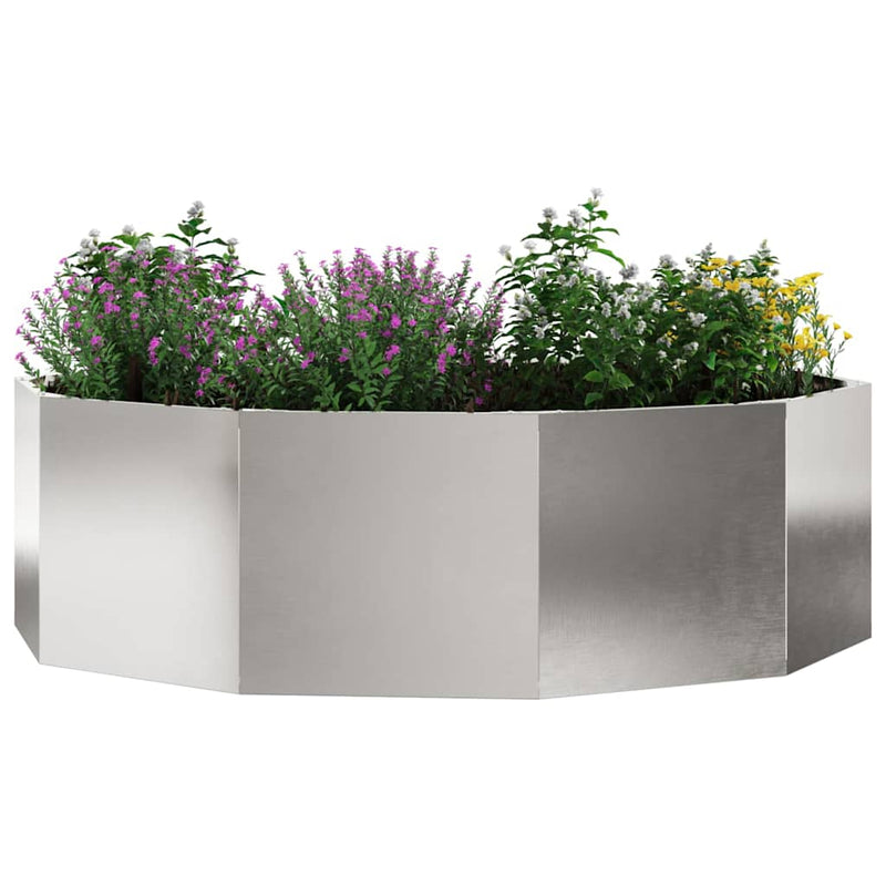 Load image into Gallery viewer, Vidaxl plantenbak zilver 120 x 120 x 35 cm roestvrij staal