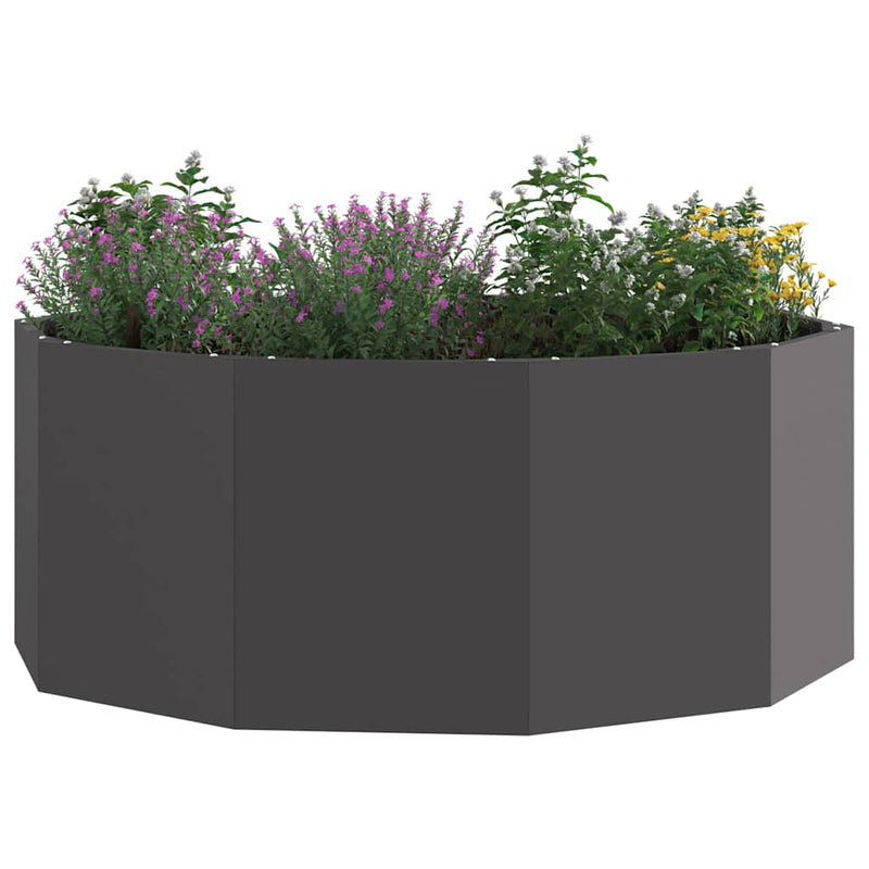 Load image into Gallery viewer, Vidaxl plantenbak zwart 90 x 90 x 35 cm staal