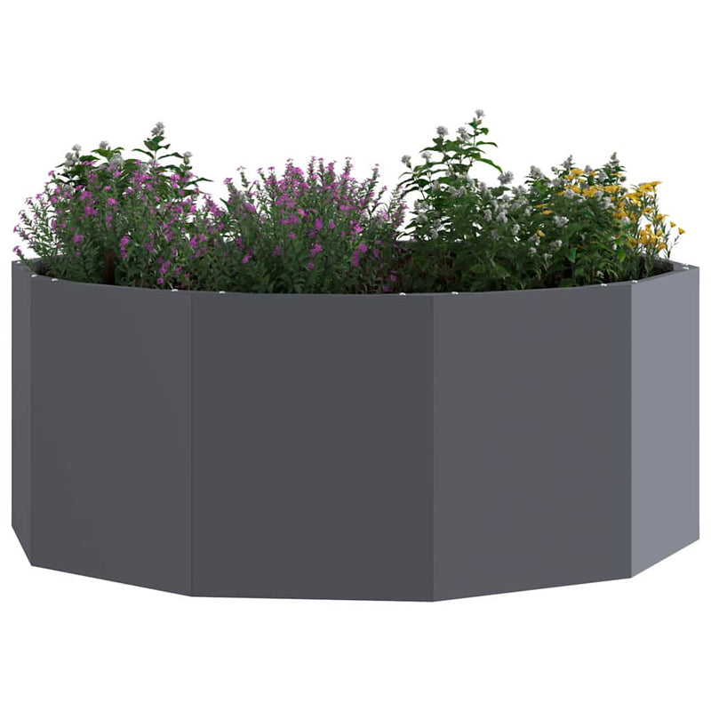 Load image into Gallery viewer, Vidaxl plantenbak antraciet 90 x 90 x 35 cm staal