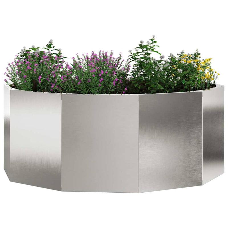 Load image into Gallery viewer, Vidaxl plantenbak zilver 90 x 90 x 35 cm roestvrij staal