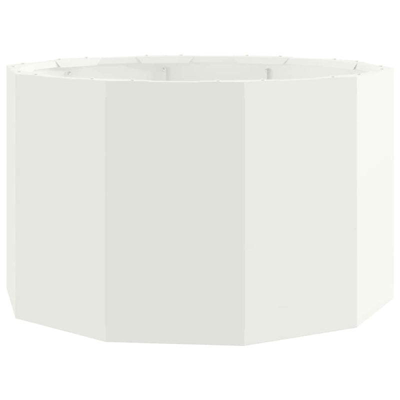 Load image into Gallery viewer, Vidaxl plantenbak wit 60 x 60 x 35 cm staal