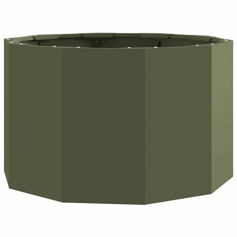 Load image into Gallery viewer, Vidaxl plantenbak olijf groen 60 x 60 x 35 cm staal