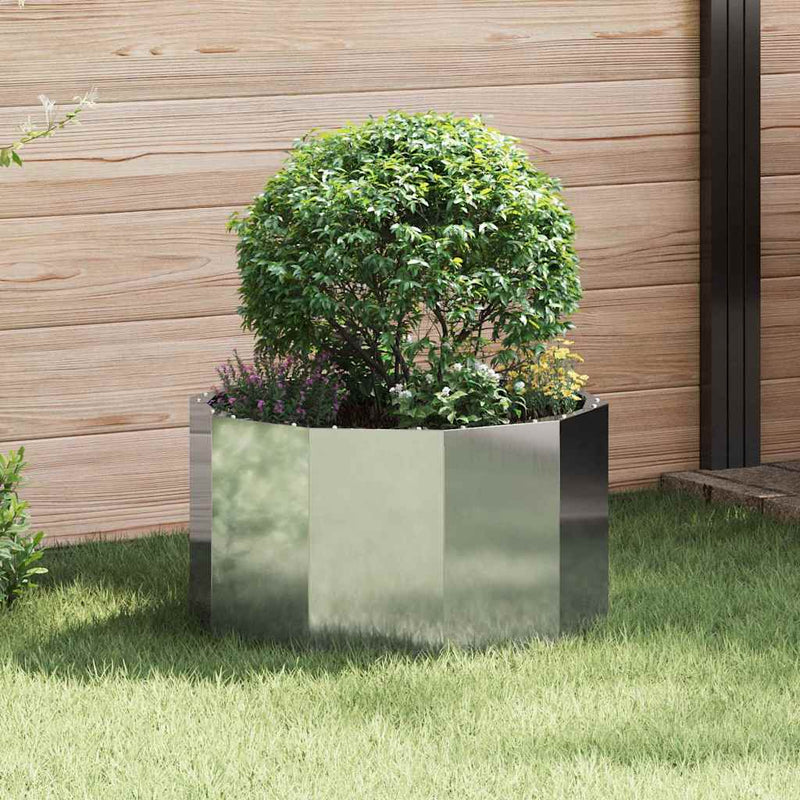 Load image into Gallery viewer, Vidaxl plantenbak zilver 60 x 60 x 35 cm gegalvaniseerd staal
