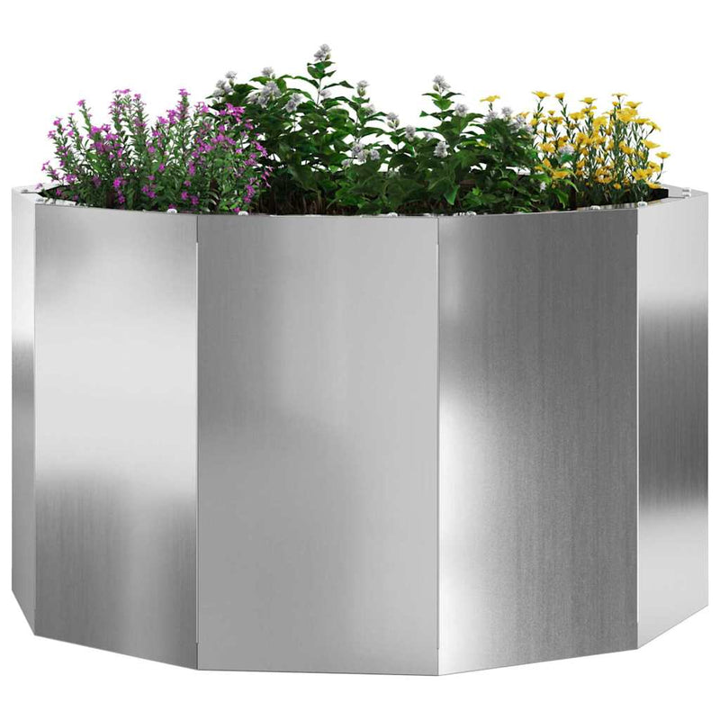 Load image into Gallery viewer, Vidaxl plantenbak zilver 60 x 60 x 35 cm gegalvaniseerd staal