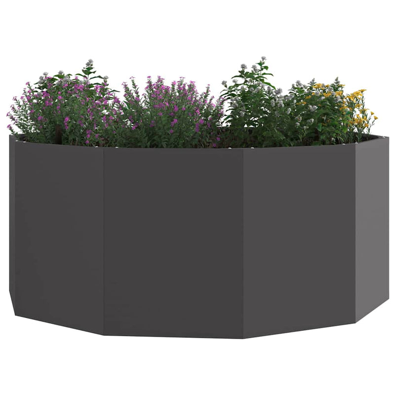 Load image into Gallery viewer, Vidaxl plantenbak zwart 120 x 120 x 50 cm staal