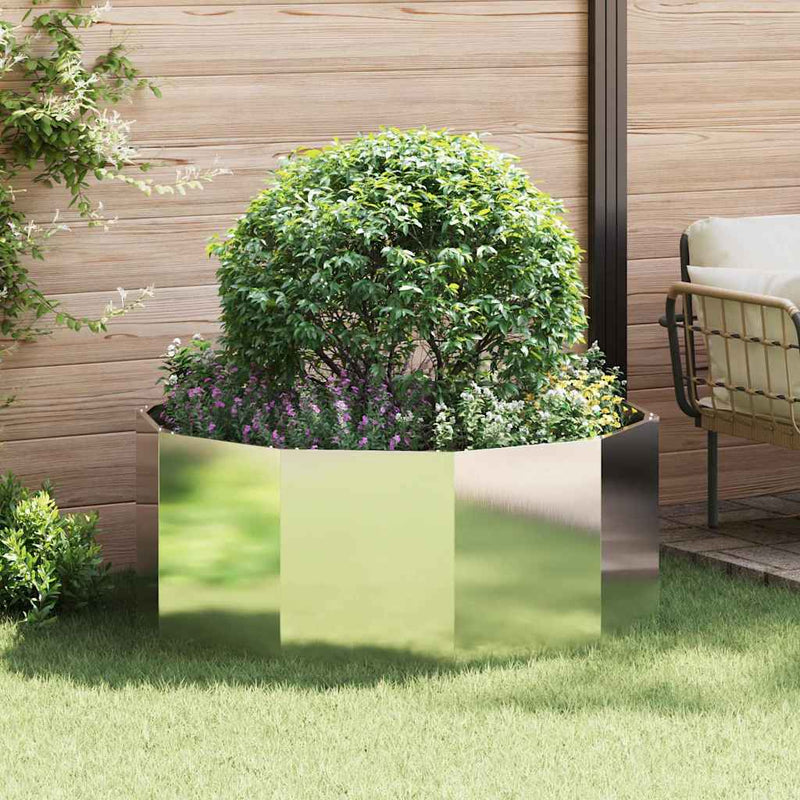 Load image into Gallery viewer, Vidaxl plantenbak zilver 120 x 120 x 50 cm roestvrij staal