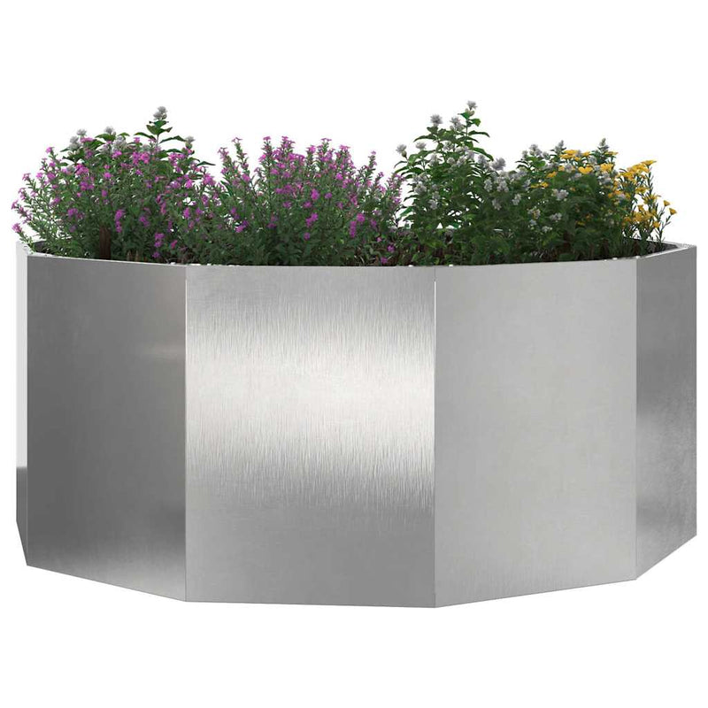 Load image into Gallery viewer, Vidaxl plantenbak zilver 120 x 120 x 50 cm roestvrij staal