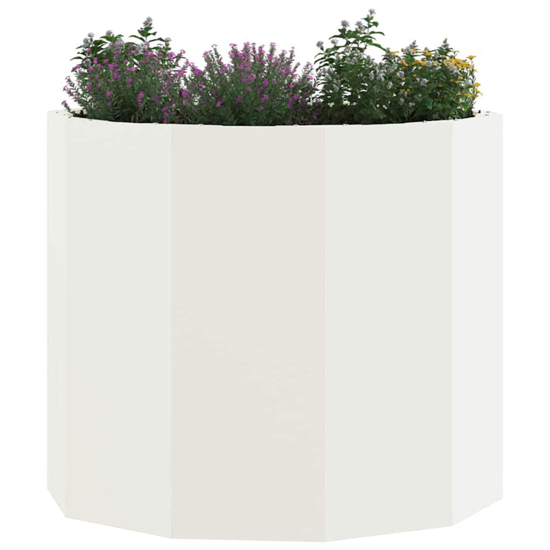 Load image into Gallery viewer, Vidaxl plantenbak wit 60 x 60 x 50 cm staal