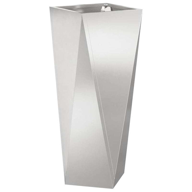 Load image into Gallery viewer, Vidaxl plantenbak zilver 30 x 30 x 75 cm roestvrij staal