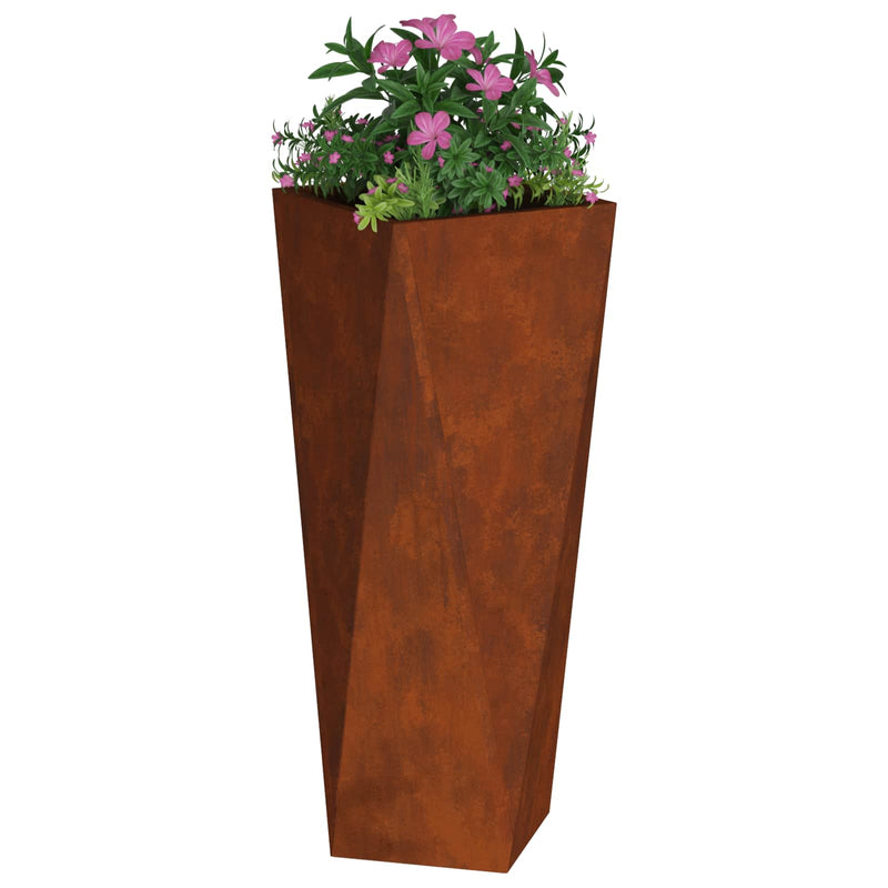 Load image into Gallery viewer, Vidaxl plantenbak roestig 30 x 30 x 75 cm cortenstaal