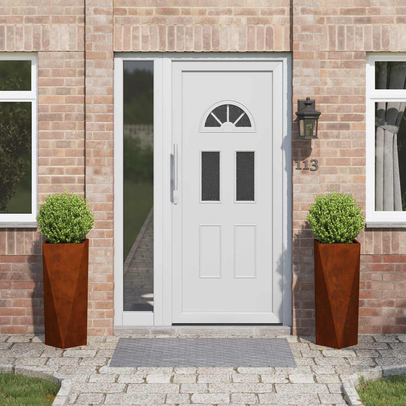Load image into Gallery viewer, Vidaxl plantenbak 2 pcs roestig 30 x 30 x 75 cm cortenstaal
