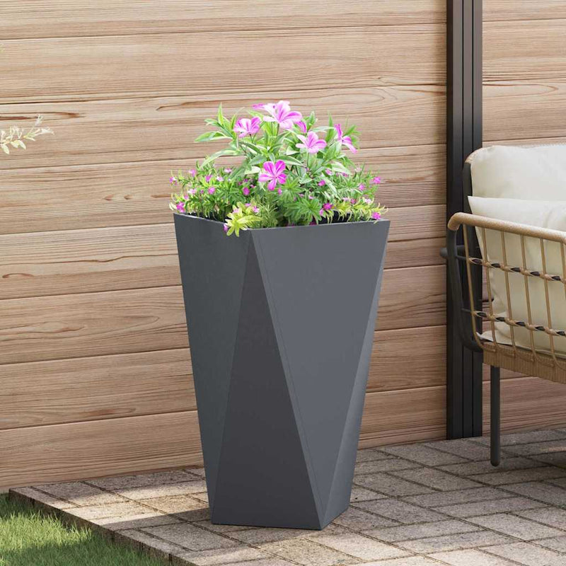 Load image into Gallery viewer, Vidaxl plantenbak antraciet 40 x 40 x 75 cm staal