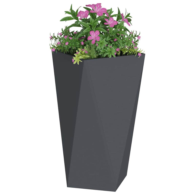 Load image into Gallery viewer, Vidaxl plantenbak 2 pcs antraciet 40 x 40 x 75 cm staal