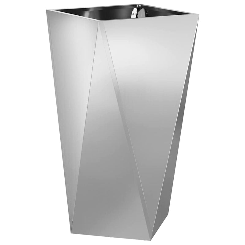 Load image into Gallery viewer, Vidaxl plantenbak zilver 40 x 40 x 75 cm gegalvaniseerd staal