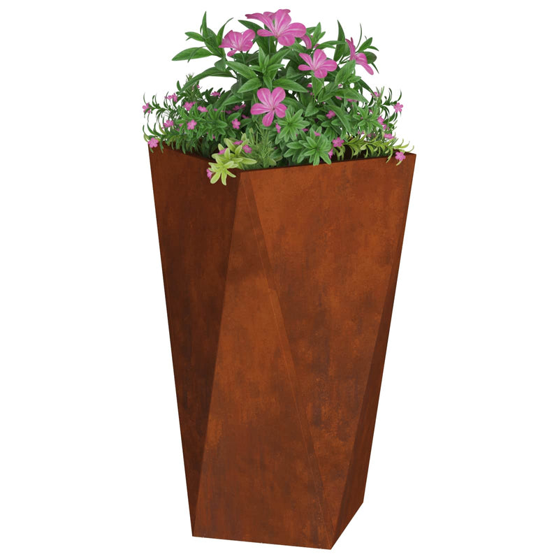 Load image into Gallery viewer, Vidaxl plantenbak roestig 40 x 40 x 75 cm cortenstaal