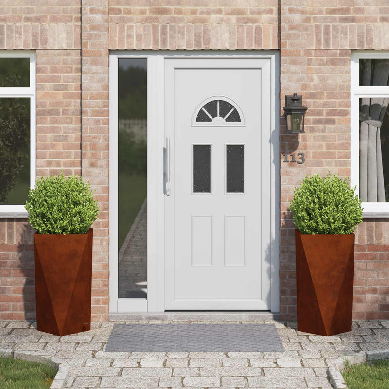 Load image into Gallery viewer, Vidaxl plantenbak 2 pcs roestig 40 x 40 x 75 cm cortenstaal