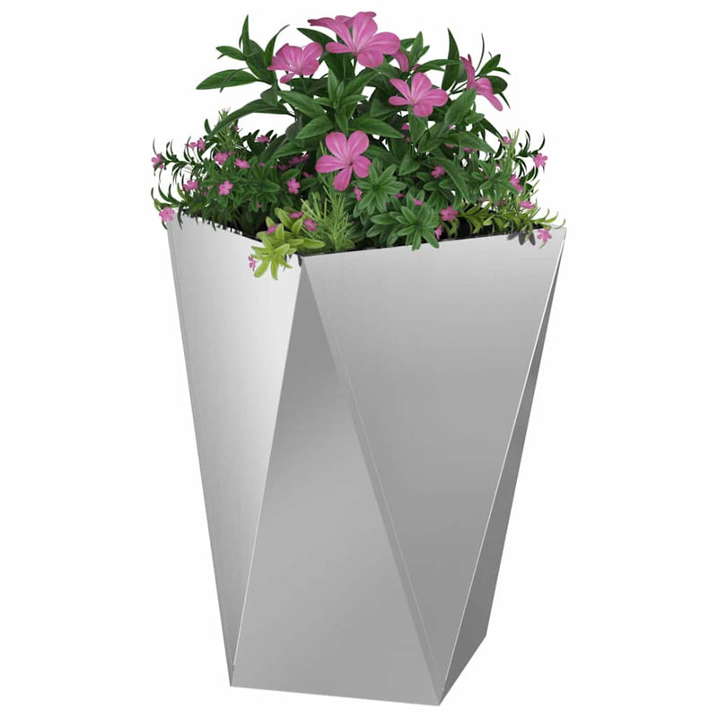 Load image into Gallery viewer, Vidaxl plantenbak zilver 50 x 50 x 75 cm gegalvaniseerd staal