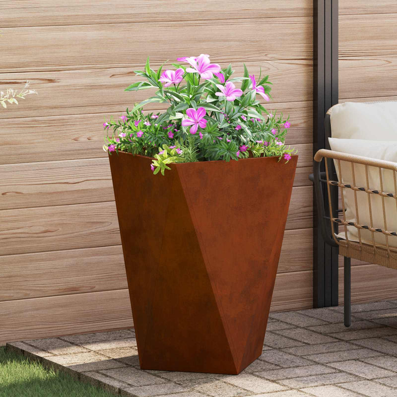 Load image into Gallery viewer, Vidaxl plantenbak roestig 50 x 50 x 75 cm cortenstaal