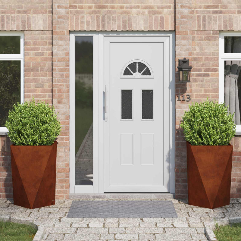 Load image into Gallery viewer, Vidaxl plantenbak 2 pcs roestig 50 x 50 x 75 cm cortenstaal