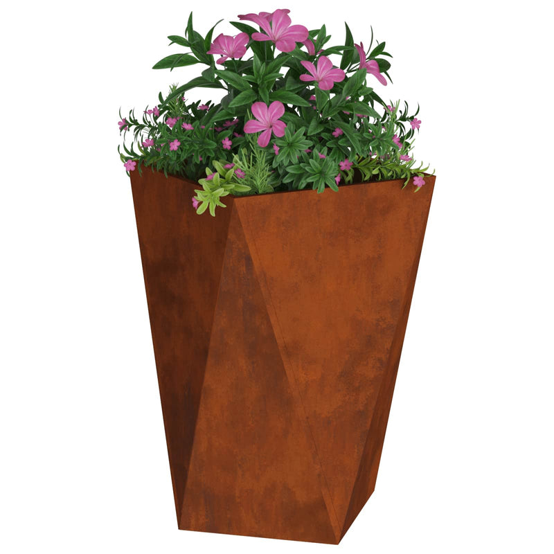 Load image into Gallery viewer, Vidaxl plantenbak 2 pcs roestig 50 x 50 x 75 cm cortenstaal