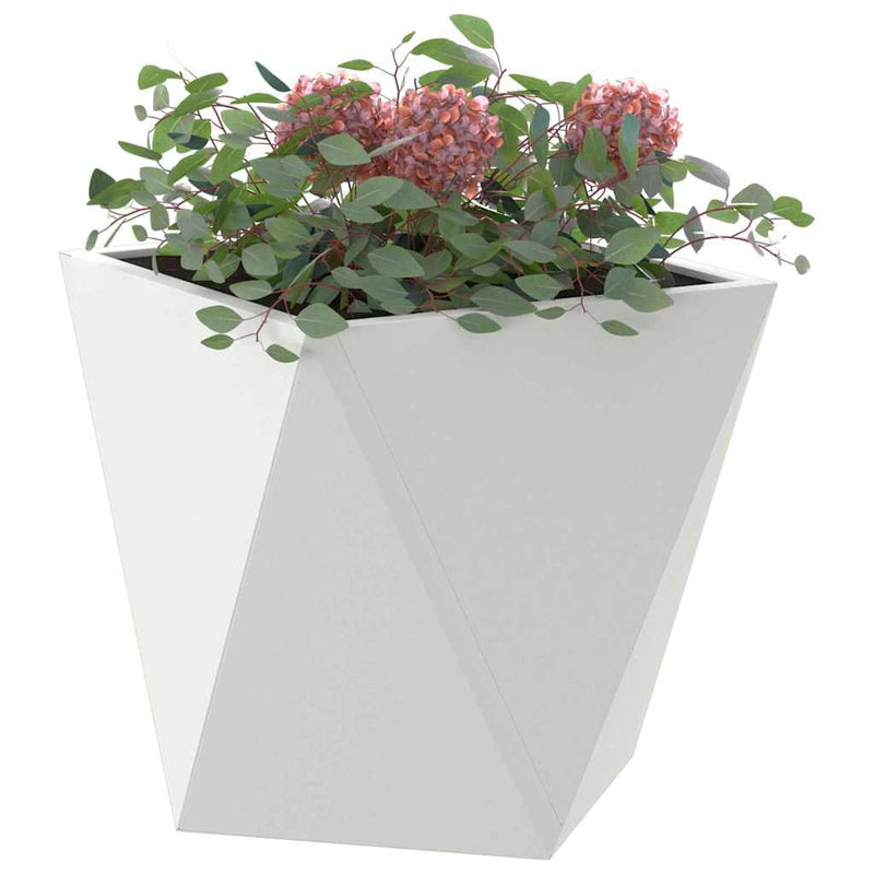 Load image into Gallery viewer, Vidaxl plantenbak 2 pcs wit 30 x 30 x 30 cm staal