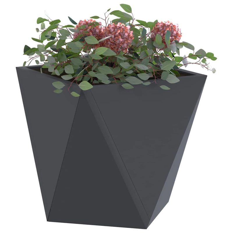 Load image into Gallery viewer, Vidaxl plantenbak 2 pcs antraciet 30 x 30 x 30 cm staal