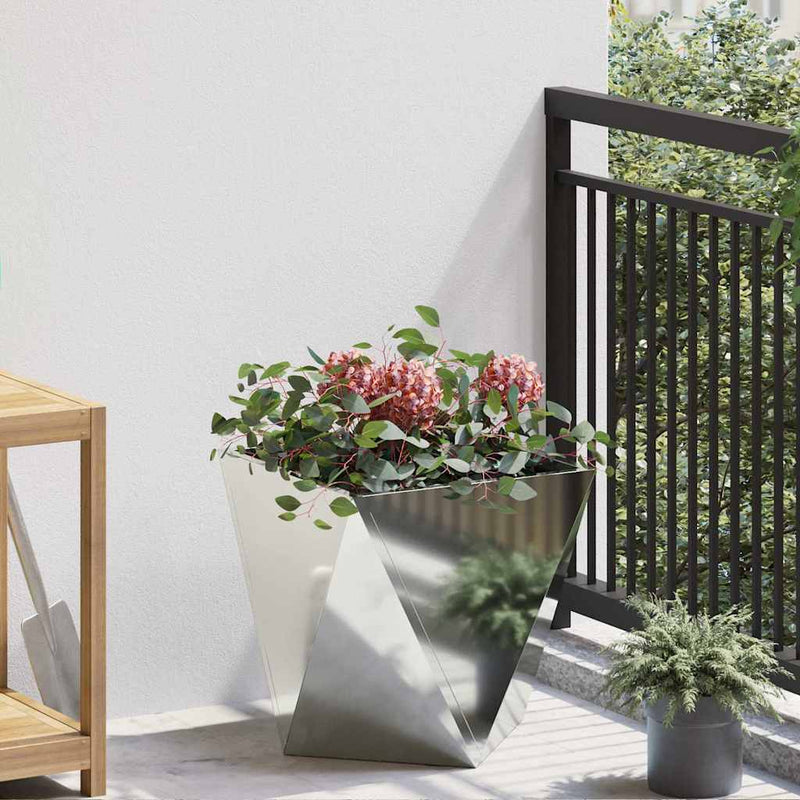Load image into Gallery viewer, Vidaxl plantenbak zilver 40 x 40 x 40 cm gegalvaniseerd staal