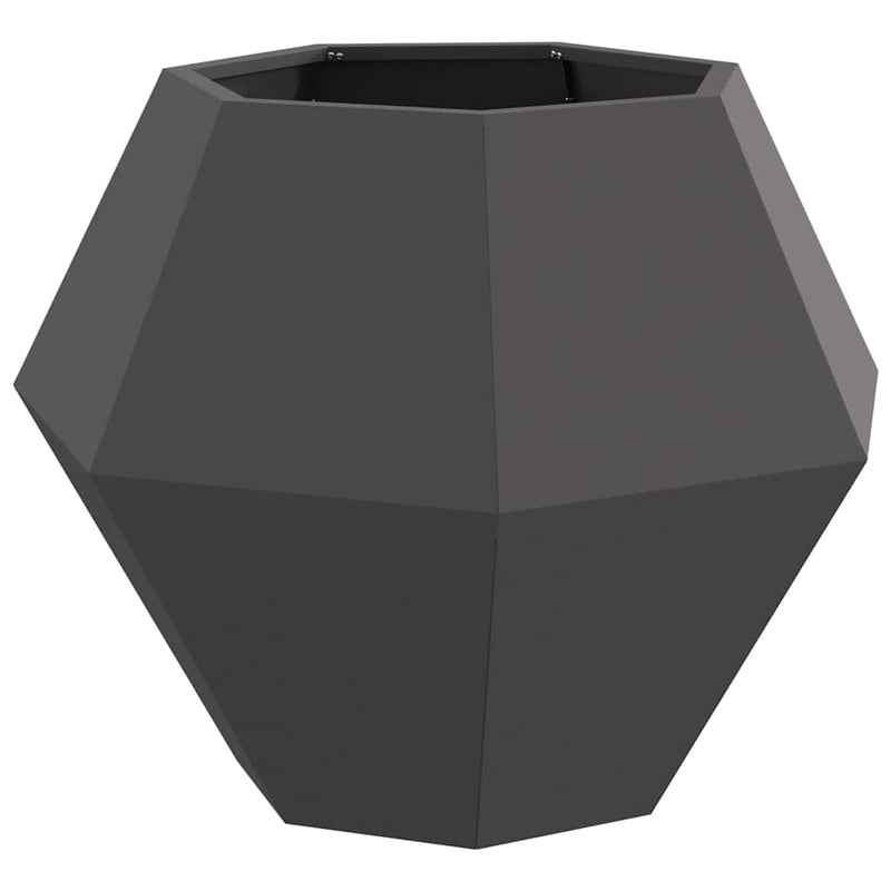Load image into Gallery viewer, Vidaxl plantenbak zwart 75 x 75 x 60 cm staal