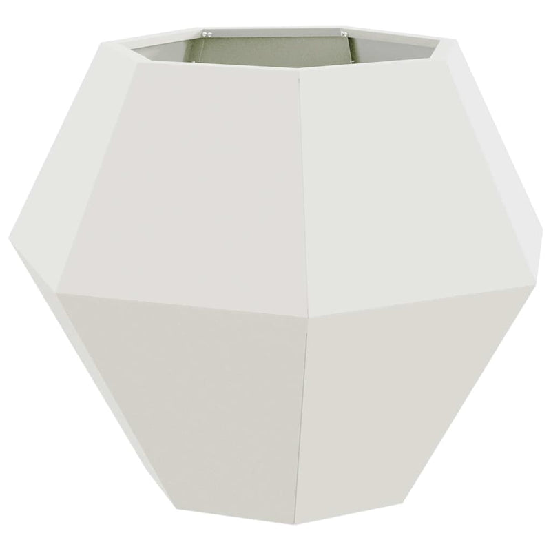 Load image into Gallery viewer, Vidaxl plantenbak wit 75 x 75 x 60 cm staal