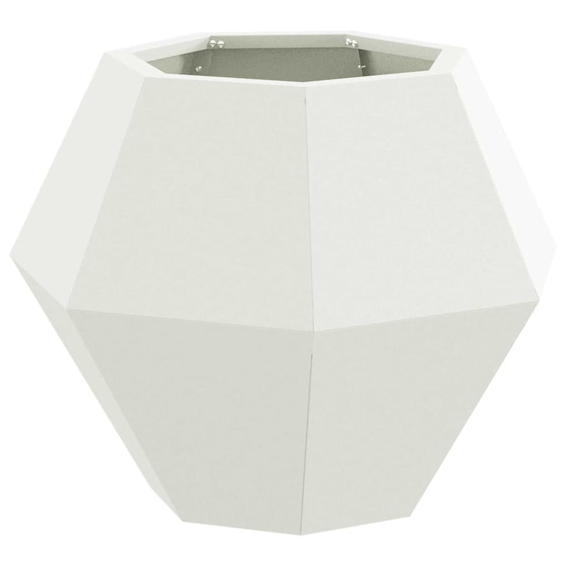 Load image into Gallery viewer, Vidaxl plantenbak wit 50 x 50 x 40 cm staal