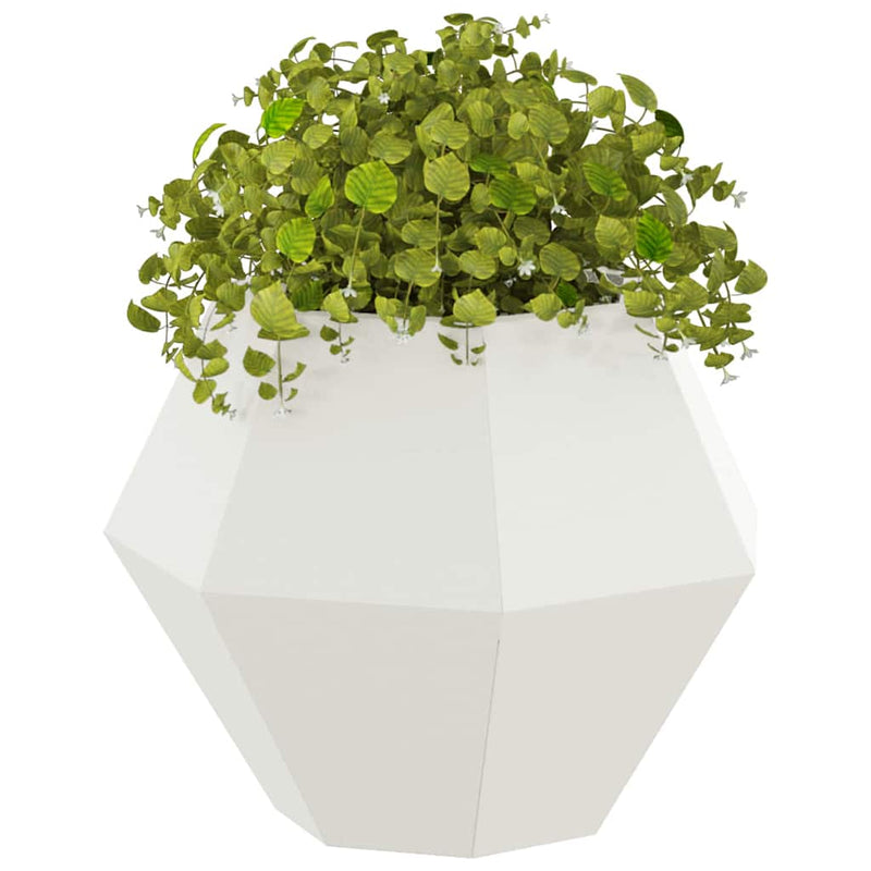 Load image into Gallery viewer, Vidaxl plantenbak 2 pcs wit 50 x 50 x 40 cm staal