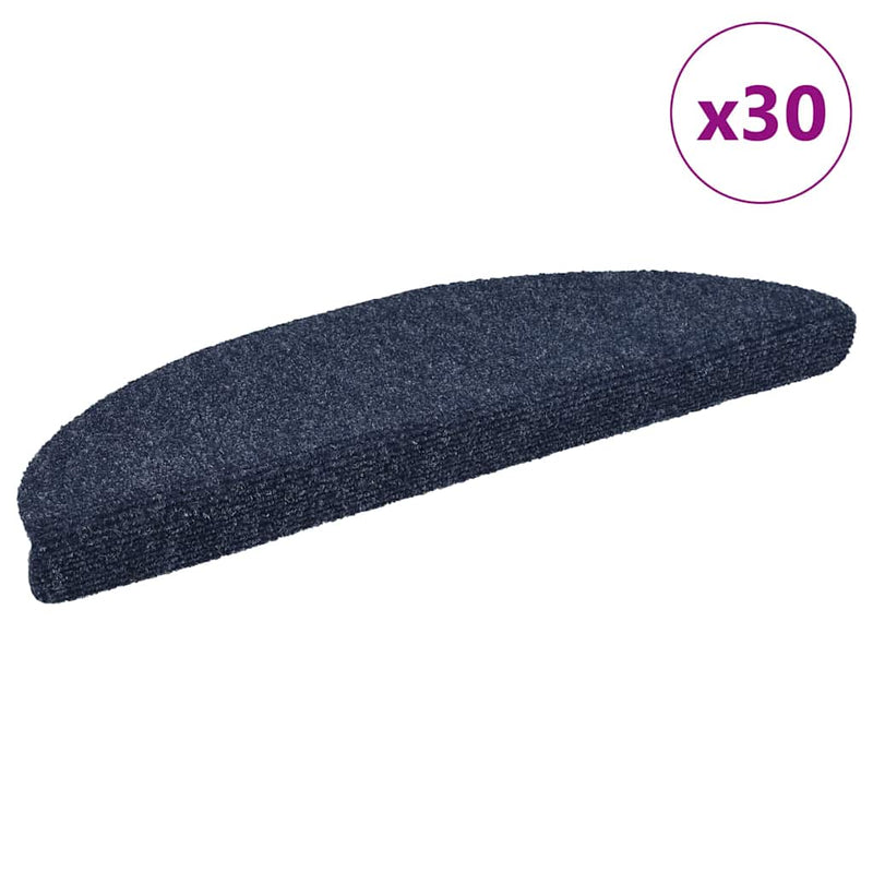 Load image into Gallery viewer, Vidaxl trapmatten zelfklevend 30 stuks 56x17x3 cm blauw halfrond