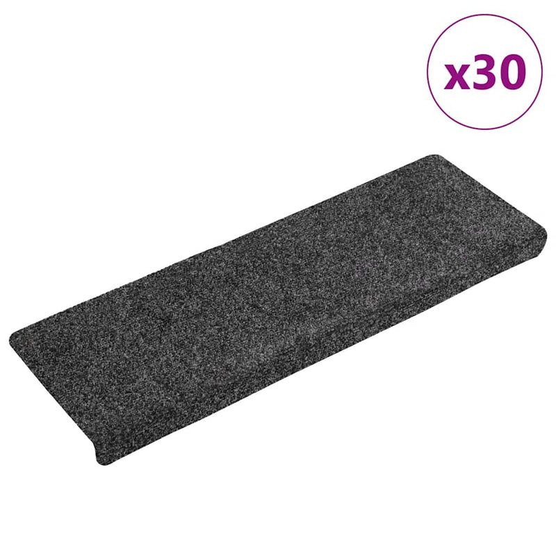 Load image into Gallery viewer, Vidaxl trapmatten zelfklevend 30 stuks 65x21x4 cm grijs rechthoekige rand
