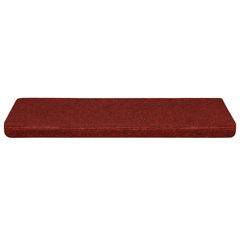 Load image into Gallery viewer, Vidaxl trapmatten zelfklevend 30 stuks 65x21x4 cm bordeaux rood rechthoekige rand