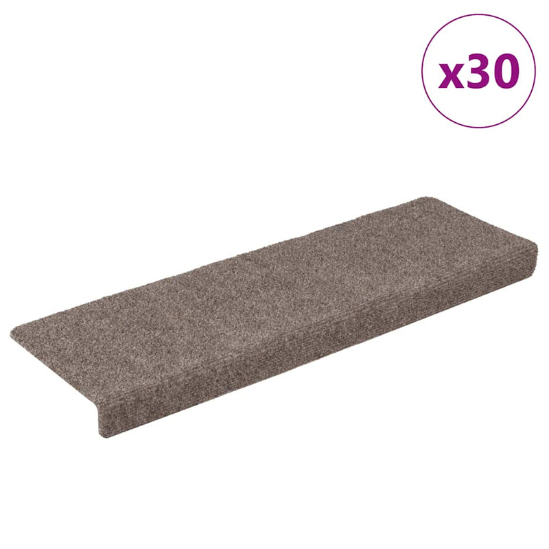 Load image into Gallery viewer, Vidaxl trapmatten zelfklevend 30 stuks 65x21x4 cm beige rechthoekige rand